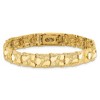 Black Bow Jewelry 9.5mm 14k Yellow Gold Nugget Link Bracelet, 8 Inch - 3 of 4
