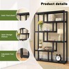 Kumasinova 6-Tier Bookshelf,Freestanding 69 Inch Bookcase with Staggered Shelves for Living Room,Bedroom,Office,Kitchen,Bathroom - 4 of 4