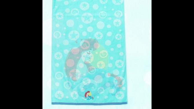 The Little Mermaid Embroidered Beach Towel Blue, 2 of 6, play video