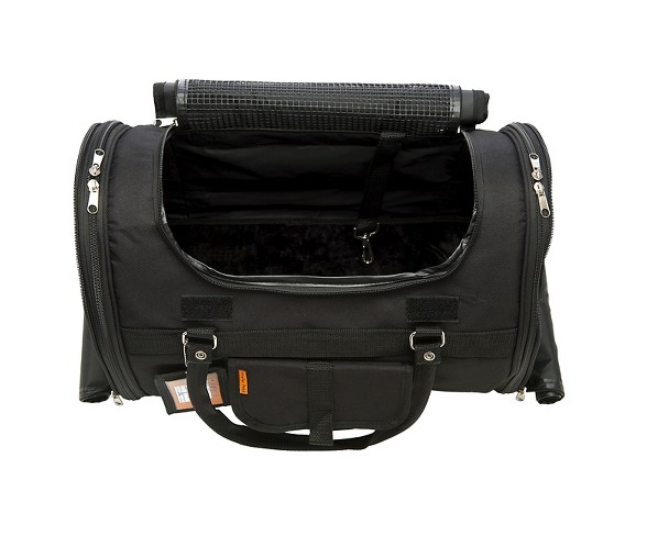 Prefer - Dog & Cat Privacy Pet Carrier - Black - 17"x12"x10"