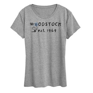 Women's - Peanuts - Woodstock 1969 Short Sleeve Graphic T-Shirt - 1 of 4