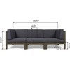 Infurnic Patio Seating Sets Modern Outdoor Furniture Set Featuring Unique Design,Perfect for Gardens, Living Spaces, Gray, 90.75"*30.25"*26.5" - 2 of 4