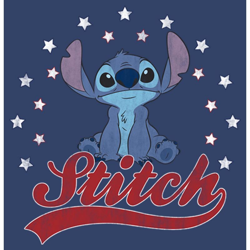 Boy's Lilo & Stitch Red, White, and Blue Stars Pull Over Hoodie, 2 of 5