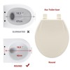 Slow-Close Elongated Toilet Seat - Stain-Proof & Hassle-Free Cleaning, Heavy-Duty Plastic Cover & Lid, Universal Fit for Bathroom (Easy Install) - 3 of 4