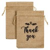 Sparkle and Bash 30 Pack Small Burlap Gift Bags with Drawstring for Wedding Party Favors, Jewelry, Thank You, 5 x 7 In - 4 of 4