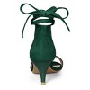Allegra K Women's Kitten Heel Open Top Lace-Up Sandals - 3 of 4