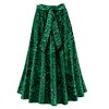 Collections Etc Beautiful Elasticized Tie-Waist Paisley Print Full Skirt - 2 of 4