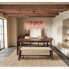 4 PCS Farmhouse Extendable Dining Table Set, Solid Wood Table with Removable Leaf, Wood Frame Bench and Chair with Rattan Cushion-Baofuwish - 3 of 4
