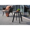 DOMETOUR 17.7x18 Inches Outdoor Side Table, Patio Round Steel End Table Small Accent Table for Patio Balcony Bedroom Living Room - 3 of 4