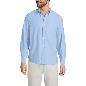 Lands' End Men's Traditional Fit Comfort-First Sail Rigger Oxford Shirt - 1 of 3