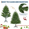 4.5FT/6FT/7.5FT/9 FTPre-Lit Artificial Christmas Tree w/ Multi-Color Lights Green PE & PVC Xmas Tree Hinged Branches & Foldable Metal Stand - 4 of 4