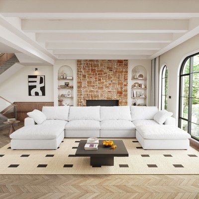 NicBex Couches for Living Room Feather-filled Seat Sofa Couches Comfy Upholstered 1pc Modular Design Sofa
