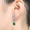 Guili Sterling Silver Dangle Earrings with Cubic Zirconia – A Vibrant Fusion of Color, Elegance, and Sparkle for a Sophisticated Statement Look - 2 of 2