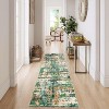 Modern Abstarct Area Rug Washable Rug Stain Resistant Throw Carpet Non Shedding Low Pile Folding Floor Cover with Non-Slip Backing - 2 of 4