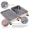 2pc/3pc/4pc ABS Hard Shell Luggage Sets, Front Opening Suitcase with USB Port, Cup Holder and Spinner Wheels 4W -ModernLuxe - 4 of 4