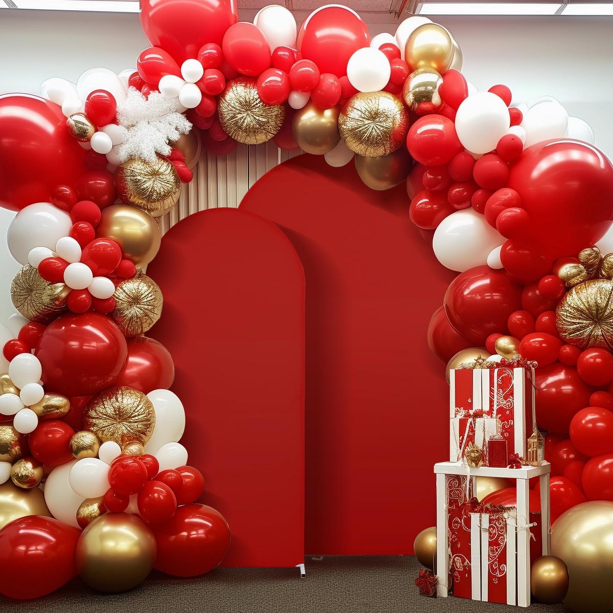 Arch Backdrop Cover Set of 3, Polyester + Spandex Stretch Fabric for 6/6.6/7.2ft Frames, Zipper Design for Wedding Party, Covers Only - thumbnail 7