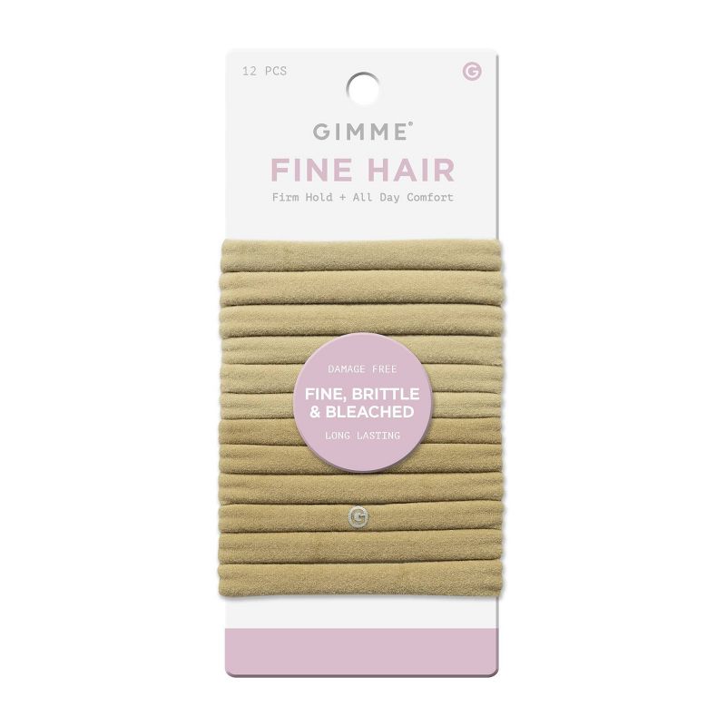 Gimme Beauty Fine Hair Tie Bands - Blonde - 12ct, 1 of 9