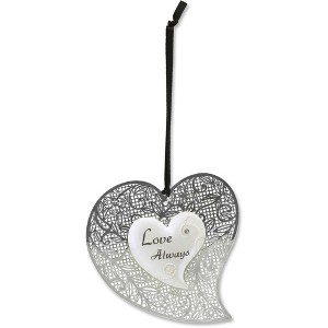 Pavilion Gift Company - Love Always - 3" Heart Ornament - Tree Ornaments - 1 of 3