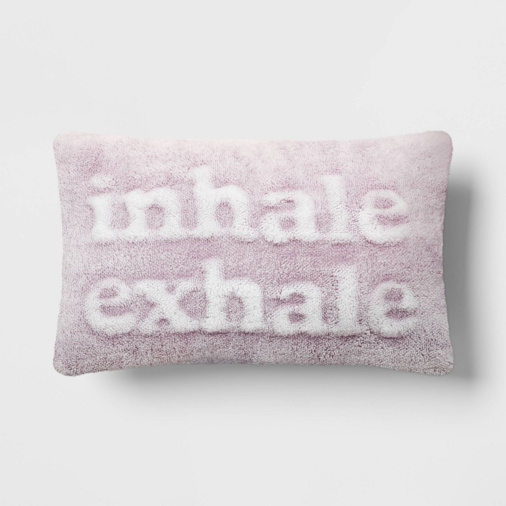 'Inhale Exhale' Lasercut Plush Lumbar Throw Pillow - Room Essentials™