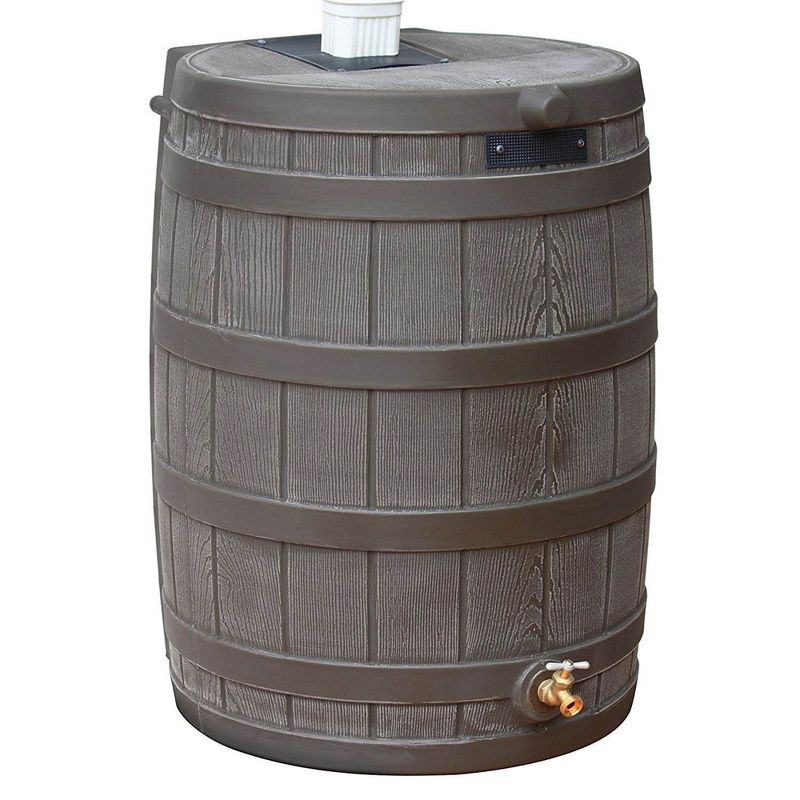 Good Ideas Rain Wizard 50 Gallon Plastic Rain Barrel Water Collector with Brass Spigot, 1 of 7