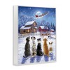 Stupell Industries Snowy Farm Dogs Black Framed Giclee Art - 3 of 4