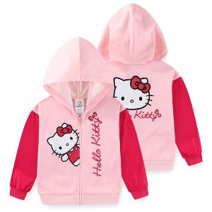 Hello Kitty Sanrio Girls Full Zip Up Hoodie For Toddler And Big Kids - Size 10 - 1 of 4