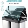 19 Gallon Dual Compartment Trash Can, Stainless Steel Kitchen Garbage Can, 2 x 36L Two Compartment Trash Bin with Soft-Close Lid - 2 of 4