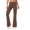 Mid Waisted Yoga Cargo Pants for Women Stretch Bootcut Casual Pants - 2 of 4
