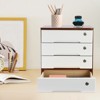 YIYIBYUS Wooden Desktop Storage Cabinet with 4 Lockable Drawers, Desk Organizer - 2 of 4
