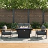 LayinSun 4 Pieces Aluminum Outdoor Patio Furniture Set with Fire Pit Table, Outside Metal Patio Conversation Sets with Deep Seating and Thick Cushions - 2 of 4