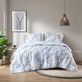 Aria Floral Print Reversible Comforter Set - 510 Design