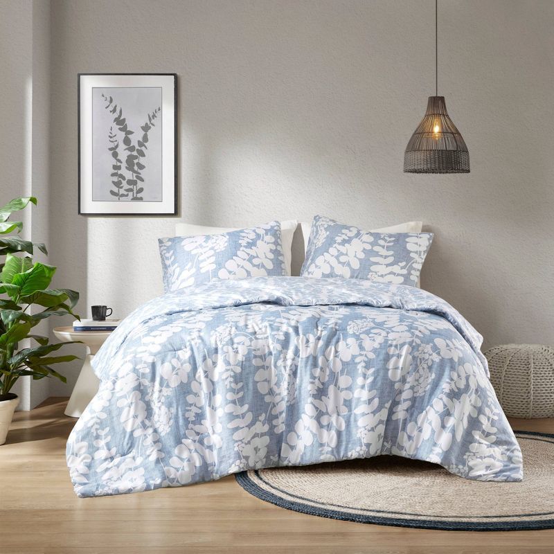 Aria Floral Print Reversible Comforter Set - 510 Design, 1 of 9