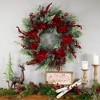 Northlight Real Touch™ Poinsettia and Pinecone Artificial Christmas Wreath - 38" - Unlit - 2 of 4