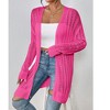 BLUEMING Womens Long Sleeve Lightweight Open Front V-Neck Casual Cardigan Sweaters Outerwear - 3 of 4