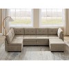 VANOMi Chenille Sectional Sofa with Ottoman - 4 of 4