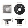 Unique Bargains 304 Stainless Steel Flange Square Rapid Drainage Shower Drain - 2 of 4