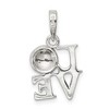 Black Bow Jewelry Sterling Silver and Enameled Love Script Soccer Ball Pendant - 3 of 4