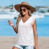 Women's Breezy Eyelet Lace Top for Beach Getaways - Cupshe - 2 of 4