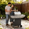 BAOURE 3-Burner Propane Gas Grill with Side Burner, 37,000 BTU Stainless Steel Outdoor BBQ with Precision Temperature Control - 4 of 4