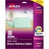 Avery - Easy Peel Return Address Labels - Rectangle - Film - Clear - 1 3/4 in. - 800 Labels - 5 Pack - 2 of 2