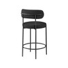 Meridian Furniture,Beacon Black Boucle Fabric Stool, Set of 2 - 2 of 4