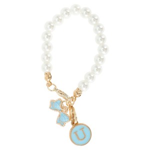 Unique Bargains Pearl Chain Bow Water Cup Pendant 1 Pc - 1 of 4