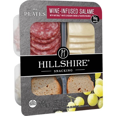 Hillshire Snacking Wine Infused Salame Cheese and Crackers Small Plate - 2.76oz