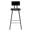 vidaXL Bar Chair Set of 4 Multicolour Solid reclaimed wood and steel - 2 of 2