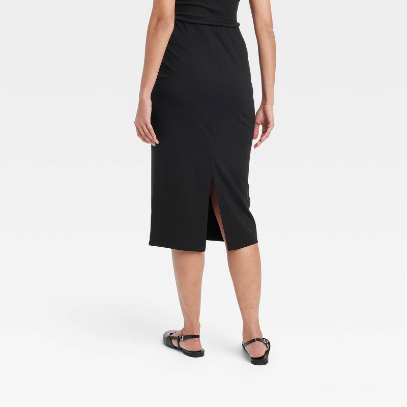 Women's Pencil Skirt - A New Day™ Black, 3 of 7