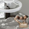 Ludomide 20" Low Profile Ceiling Fans with Lights and Remote,  Flush Mount Dimmable Fandelier for Bedroom Dining Room - 4 of 4