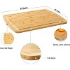 Bamboo Cutting Board, Extra Large Reversible Chopping Board for Kitchen, Stove Top Cover, Perfect for Meat, Vegetables and Cheese, Knife-Friendly - 2 of 4