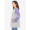 Woman Within Plus Size Baseball Sweatshirt - 4 of 4