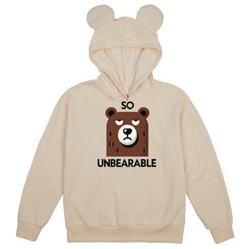 So Unbearable Youth Girl s Tofu Long Sleeve Cosplay Hoodie With 3d Ears xl Target
