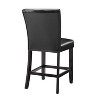 26" Set of 2 Carrara Counter Height Barstools Black - Steve Silver Co.: Upholstered, Rubberwood Frame, Floor Protectors - 4 of 4